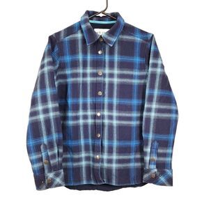 Orvis Blue Plaid Button Down Shirt